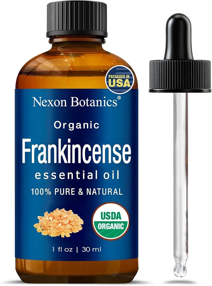 Organic Frankincense Essential Oil 30 ml - Pure, Natural Oils for Aromatherapy, Diffusers, DIY, Candle and Soap Making Scent - Nexon Botanics