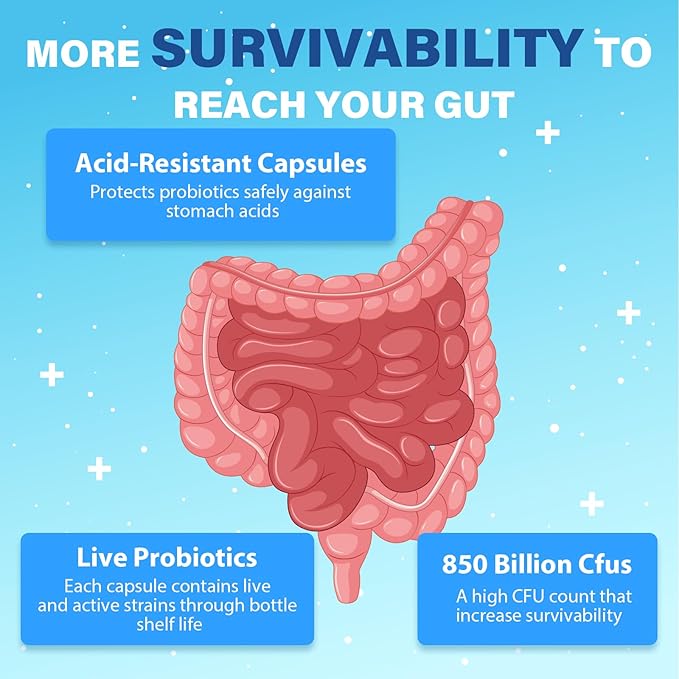 Probiotics for Men, Advanced 50+ Mens Probiotic, Comprehensive Gut & Energy Support with 850 Billion CFU, 1800mg Prebiotics Fiber – Tailored Wellness mens probiotics for gut health over 50, 990Capsule-SeraviaPure