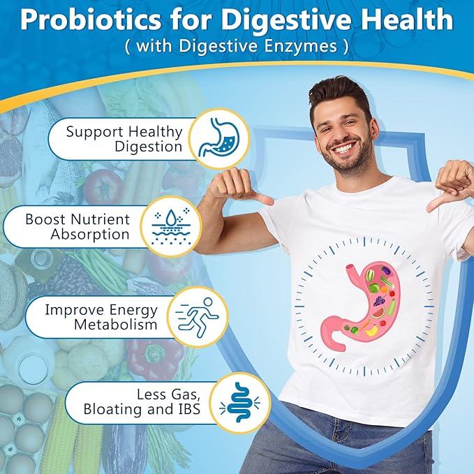 NATURE TARGET Probiotics for Men Digestive Health with Enzymes & Prebiotics, 100 Billion CFUs, Men's Probiotics with Saw Palmetto & Cranberry for Prostate & Urinary Tract Health, 90 Veggie Capsules-SeraviaPure