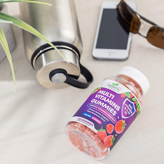 Multivitamin Gummies - Nature's Daily Gummy Multivitamins for Adults, Women & Men with Vitamins A, C, E, B6, B12, and Minerals - Natural Multi Vitamin Supplement, Non-GMO, Berry Flavor - 120 Gummies-SeraviaPure