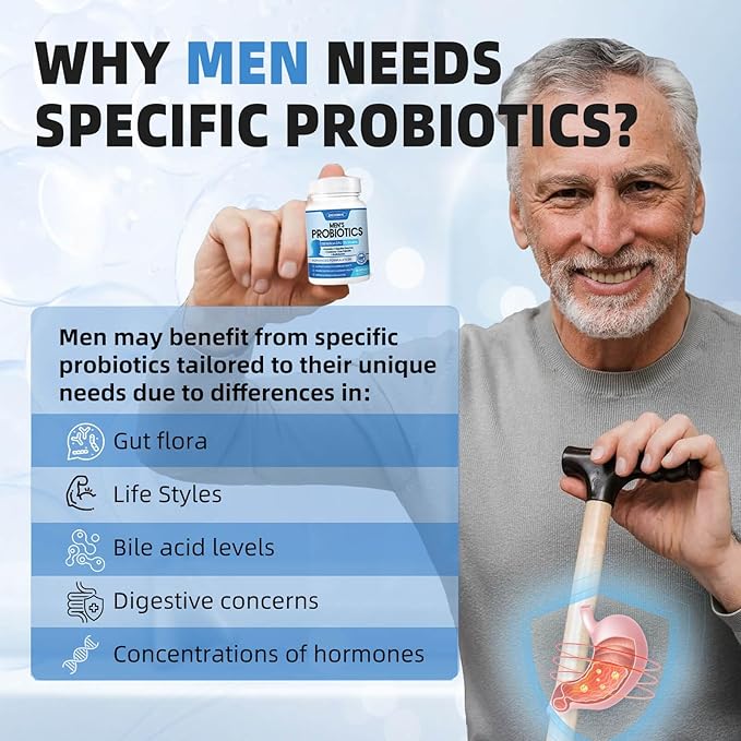 ZEBORA Probiotics for Men 100 Billion CFU - Probiotics for Digestive Health, Men's Probiotics Supplement, Prebiotics & Enzymes, for Prostate Health with Saw Palmetto | 90 Veg Capsules-SeraviaPure