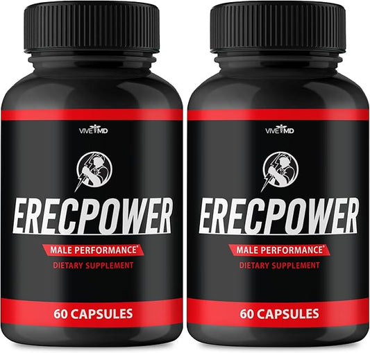Erecpower for Men Capsules - Erecpower Pills Advanced Formula - Maximum Strength, ErecPower for Men Supplement Erec Power 60 Capsules, Erec Power Vitamin Pills Reviews (2 Pack)-SeraviaPure