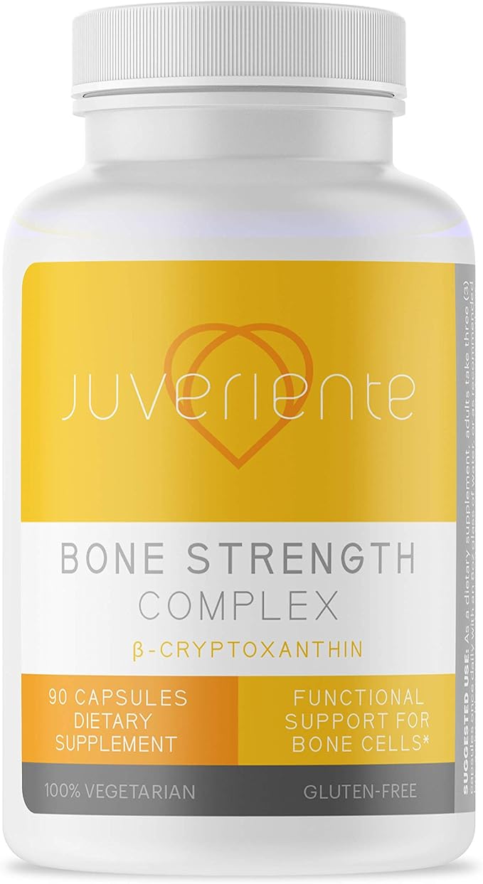 Juveriente Bone Strength Complex/A Dietary Therapy of a Japanese Traditional Fruit, Packed with Vitamin C, D3, K2, Calcium, Phosphorus, Food Grade Strontium and Boron / 90 Capsules for 30 Days-SeraviaPure