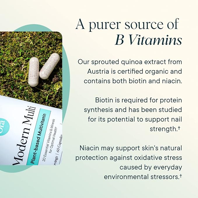 Ora Organic Plant Based Multivitamin for Women and Men, Bluelight Protection - Brain, Eye, Energy, Immune, Skin, Hair, Heart, and Bone Health Support, 60 Vegan Capsules-SeraviaPure
