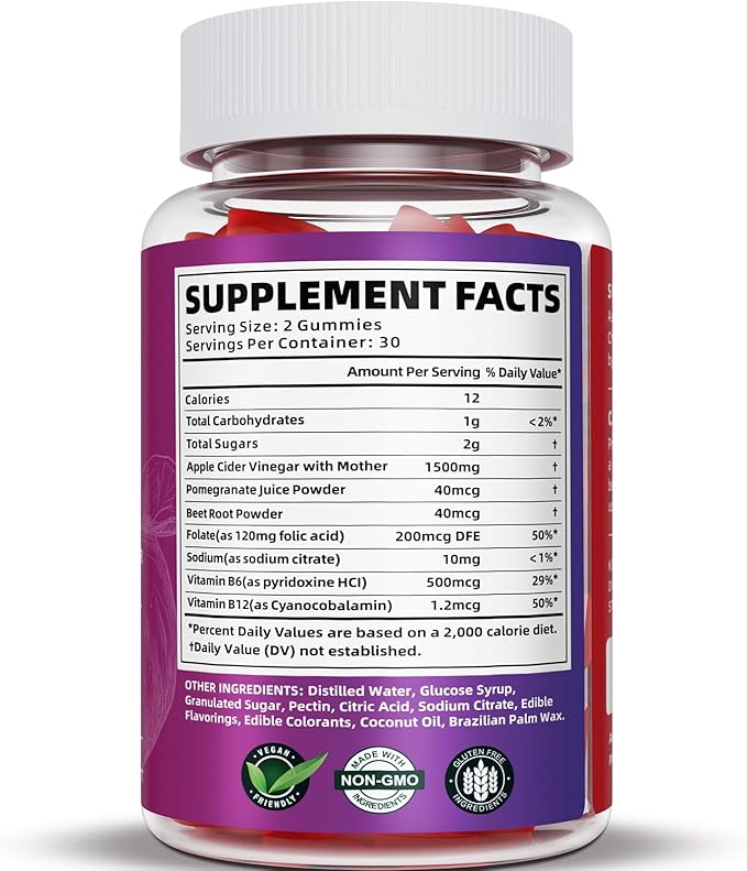 (5 Pack) Keto ACV Gummies Extreme1500MG Keto Gummies Apple Cider Vinegar Formulated with Pomegranate Beet Juice Powder B12 Vegan Non GMO 300 Gummies-SeraviaPure