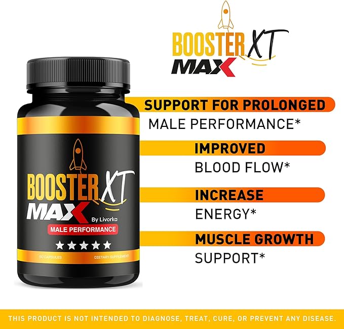 (3 Pack) Booster XT For Men, MAX Strength Men's Supplement, Booster XT, Booster XT for Men Reviews, BoosterXT, Booster XT Reviews, Buster XT, Booster X T Capsules Pro Supplement Pastilla, 180 Capsules-SeraviaPure