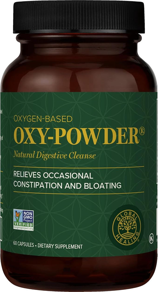 Global Healing Oxy-Powder Colon Cleanse, Constipation Relief for Women & Men, Magnesium Oxide Colon Cleanser & Detox for Weight Loss, Gut Cleanse Detox for Women and Men-SeraviaPure