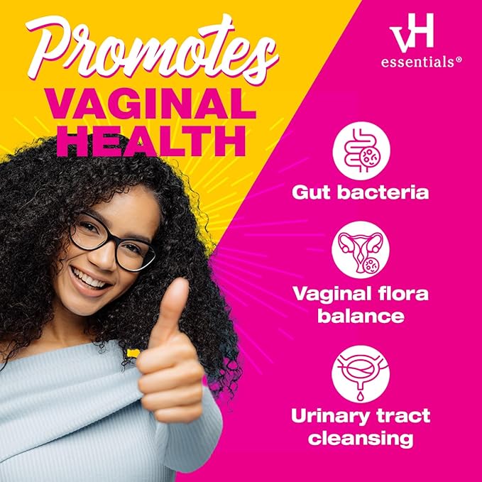 vH essentials Probiotics for Women with Prebiotics, Cranberry & Vitamin C - 120 Capsules (60 Day Supply) -Probiotics Support Gut Balance, Health & Urinary Tract Health for Women-SeraviaPure