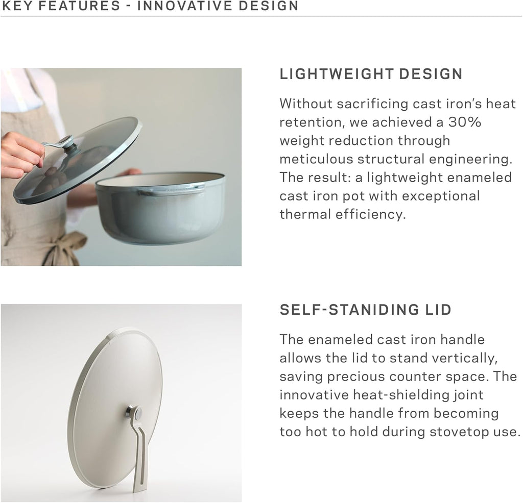 Vermicular Oven Pot 2.0 | Lightweight Enameled Cast Iron Pot | 14cm (1 Qt) | Non-Toxic | Induction-compatible | Dutch Oven | Made in Japan | Matte Himalayan Pink