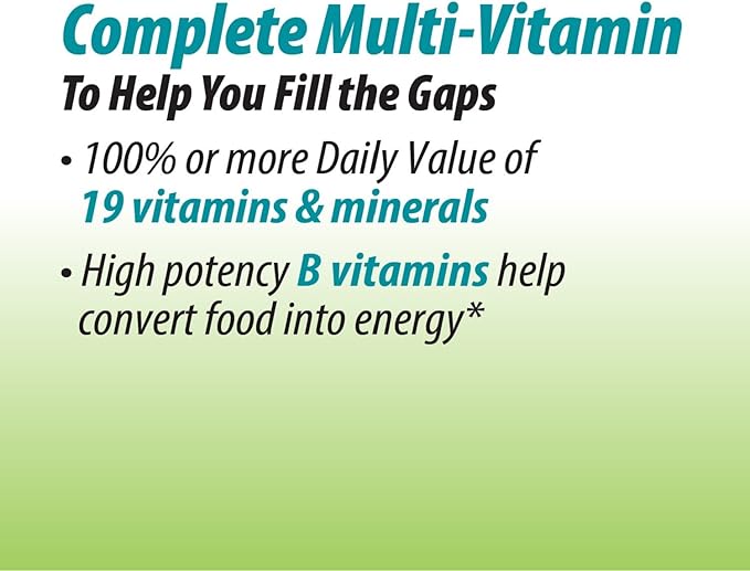 Nature's Way Alive! Garden Goodness Men's Multivitamin, One Serving of Veggies and Fruits**, High Potency B-Vitamins, 60 Tablets-SeraviaPure