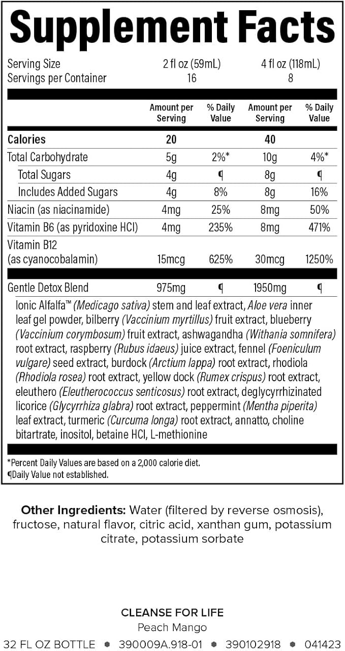 Isagenix Cleanse for Life - Detox System Support with Vitamins & Minerals - Support Healthy Metabolism with Antioxidant Supplement - Gluten & Soy Free Cleanse Drink - Peach Mango, 32 Oz-SeraviaPure