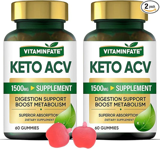 Keto ACV Gummies Advanced 1500 mg - 120 Gummies Keto Apple Cider Vinegar Gummies Supports Metabolism, Energy & Immune Support Balance for Men & Women-SeraviaPure