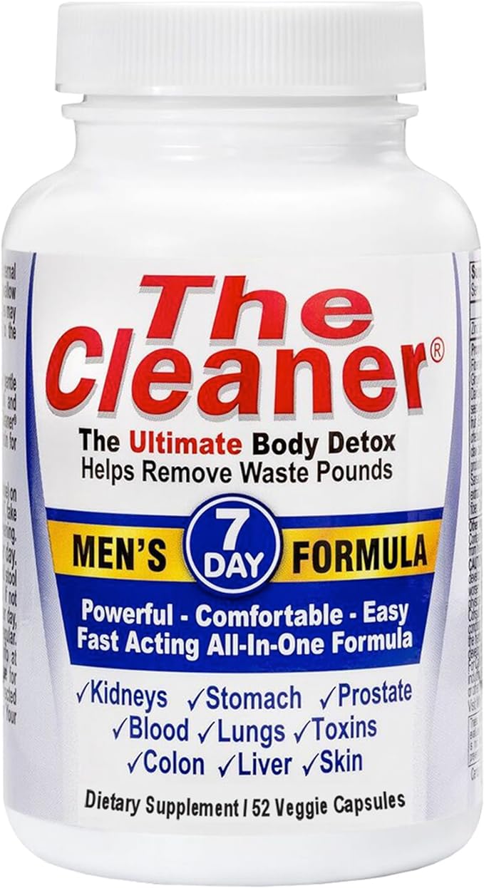 Century Systems The Cleaner Detox, Powerful 7-Day Complete Internal Cleansing Formula for Men, Support Digestive Health, 52 Vegetarian Capsules-SeraviaPure