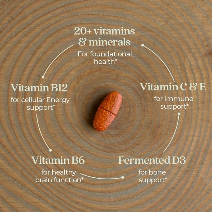 New Chapter Women's Multivitamin 50 Plus for Cellular Energy, Heart & Immune Support with 20+ Nutrients + Astaxanthin - Every Woman's One Daily 55+, Gentle on The Stomach, 72 Count-SeraviaPure