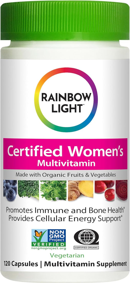 Rainbow Light Certified Womens Multivitamin, Multivitamin Supplement, 120 Caps (Pack May Vary)-SeraviaPure