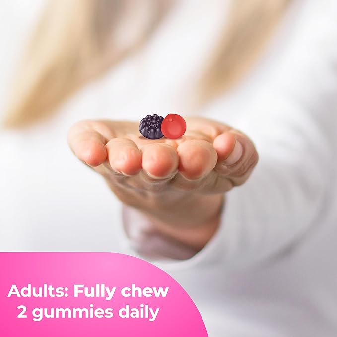 ONE A DAY Multi+ Hair, Skin & Nails, Multivitamin + Boost of Support for Healthy Hair, Skin & Nails with Biotin and Vitamins A, C, E & Zinc ,Gummy 120 Count (2 Month Supply)-SeraviaPure