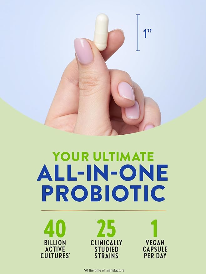 Raw Flora Probiotic with Prebiotics | 40 Billion CFU | Daily Digestive Vegan Capsules | Gluten Free Supplement for Men and Women | by Nature's Truth-SeraviaPure