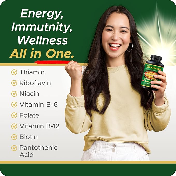 Life's Fortune Multivitamin All Natural Energy Source Supplying Whole Food Concentrates, Antioxidants, Amino Acids, Enzymes, Trace Minerals & More (90 Count (Pack of 1))-SeraviaPure