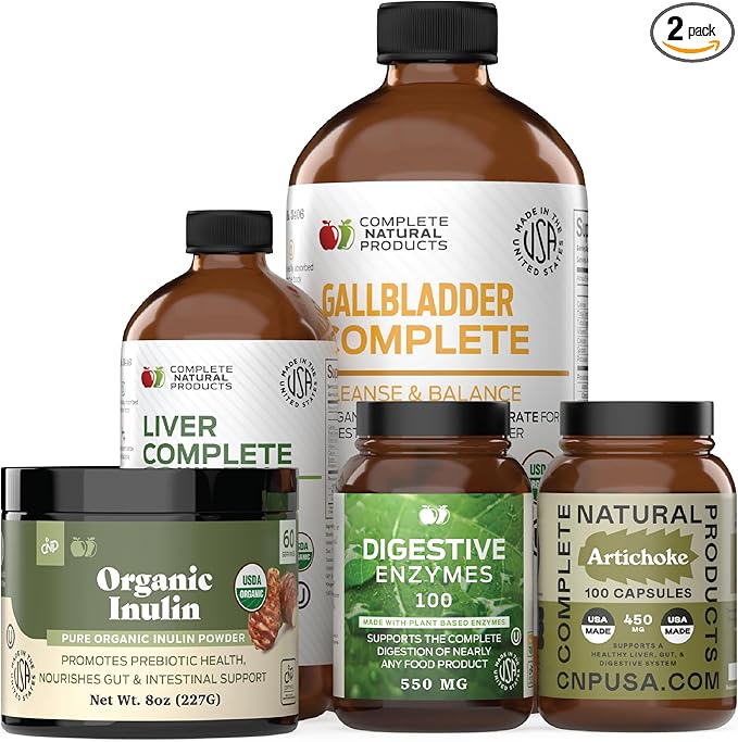 Complete Natural Products Digestion and Gut Health Bundle - Full Detox and Digestive Balance Cleanse