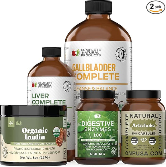 Complete Natural Products Digestion and Gut Health Bundle - Full Detox and Digestive Balance Cleanse
