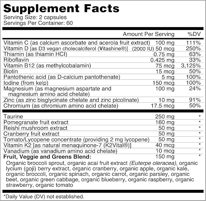 Dr. Fuhrman Daily Whole Food Multivitamin for Men - 120 Capsules, Vegan Formula for Optimal Health and Vitality, Specifically Designed for Men Over 50-SeraviaPure