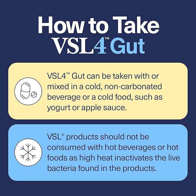 VSL4® Gut Daily Probiotics for Gut Health - 30B CFUs, Multi-Strain Digestive Support for Women & Men, Promotes Gut Balance & Regularity, Potent, Shelf-Stable Probiotic Supplement, 30 Capsules-SeraviaPure