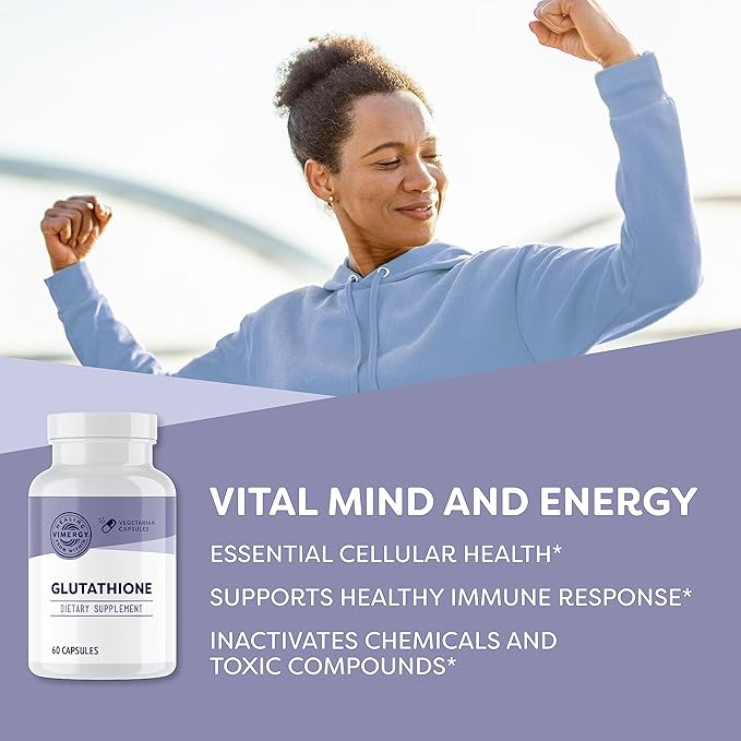 Vimergy Glutathione – Supports Liver Detox* – Superfood for Cellular Health & Antioxidant Support* – Kosher, Vegan & Gluten-Free – 60 Capsules-SeraviaPure