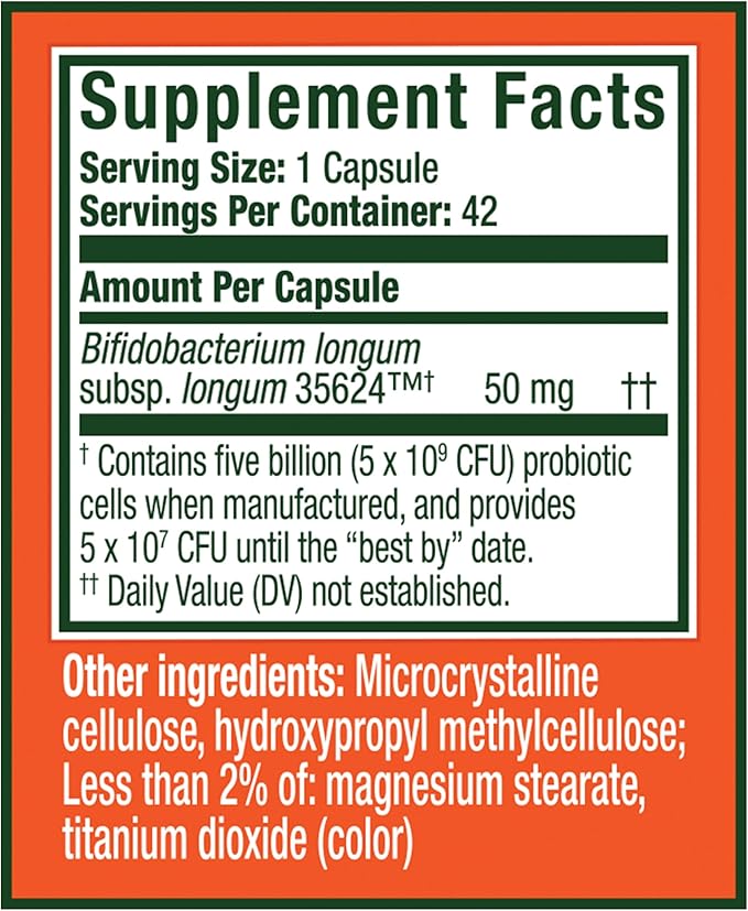 Align Probiotic Extra Strength, Probiotics for Women and Men, #1 Doctor Recommended Brand‡, 5X More Good Bacteria^ to Help Support a Healthy Digestive System*, 42 Capsules (Packaging May Vary)-SeraviaPure