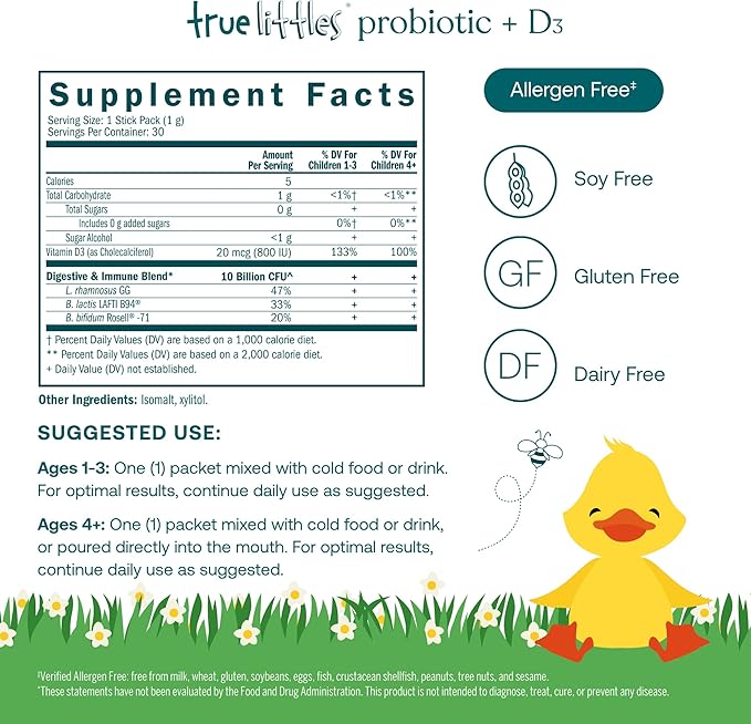 True Grace One Daily Women's Probiotic (30 Vegetarian Tablets) + True Littles Probiotic + D3 (30 Individual Stick Packs)-SeraviaPure