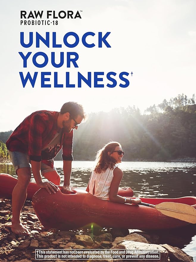 Raw Flora Probiotic with Prebiotics | 40 Billion CFU | Daily Digestive Vegan Capsules | Gluten Free Supplement for Men and Women | by Nature's Truth-SeraviaPure