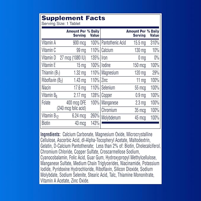 One A Day Men’s Multivitamin, Supplement Tablet with Vitamin A, Vitamin C, Vitamin D, Vitamin E and Zinc for Immune Health Support, B12, Calcium & more, 200 count (Packaging May Vary)-SeraviaPure