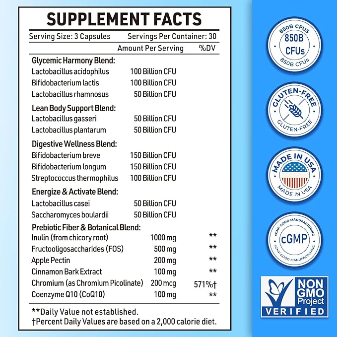 Probiotics for Men, Advanced 50+ Mens Probiotic, Comprehensive Gut & Energy Support with 850 Billion CFU, 1800mg Prebiotics Fiber – Tailored Wellness mens probiotics for gut health over 50, 990Capsule-SeraviaPure