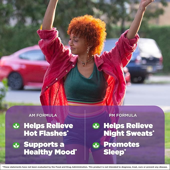 Natrol Complete Balance, Dietary Supplement for Menopause Relief, A.M./P.M. Menopause Relief for Women, 60 Capsules, Up to a 30 Day Supply-SeraviaPure
