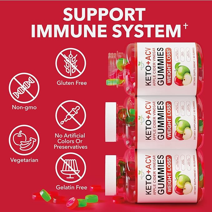 Keto ACV Gummies Advanced Weight Loss - ACV Keto Gummies for Weight Loss - Gummy Supplement for Women and Men - Cleanse - Detox - Apple Cider Vinegar - Kelly Clarkson - 60 Ct-SeraviaPure