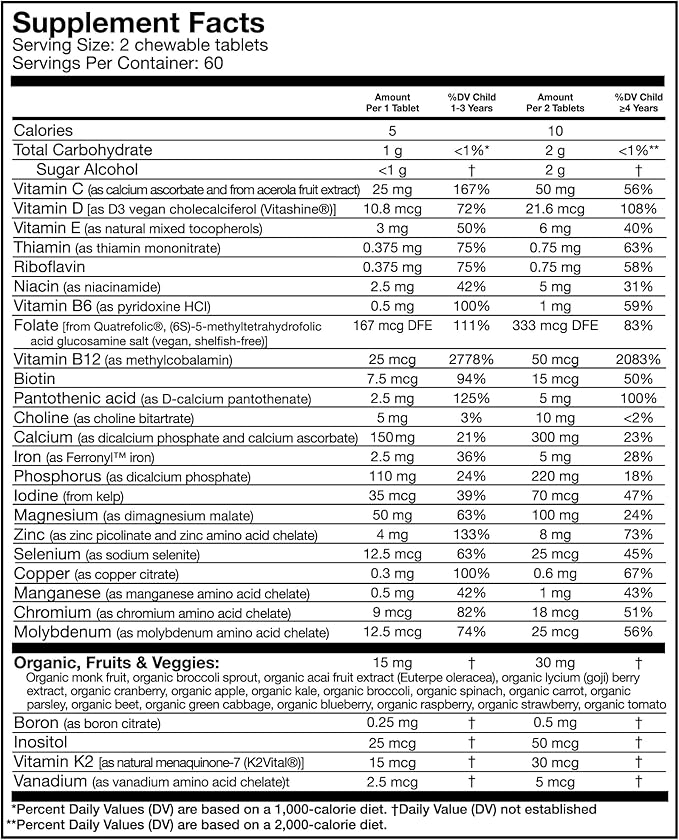 Dr. Fuhrman Pixie Vites Children's Chewable Multivitamin-SeraviaPure