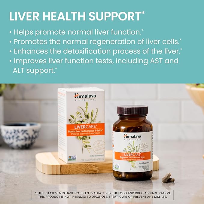 Himalaya LiverCare, Liver Cleanse and Detox, Herbal Supplement for Liver Support, Enhances The Detoxification Process, Liver Cleanse Formula, 375 mg, 42 Capsules, 3 Week Supply