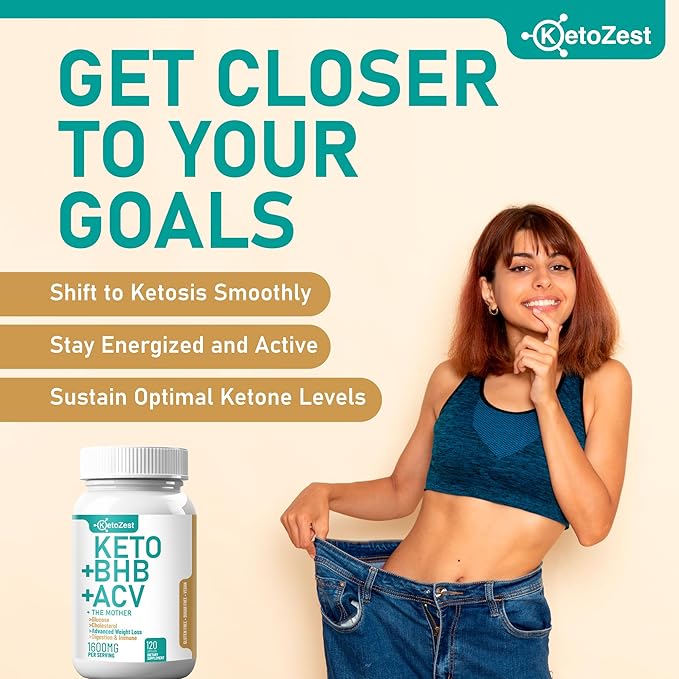 Keto ACV BHB Capsules 1600mg for Advanced Weight Loss & Belly Fat Burn - Organic Apple Cider Vinegar with The Mother Ketones Vegan Supplement - with Vitamin D3 Zinc Chromium for Men Women-SeraviaPure