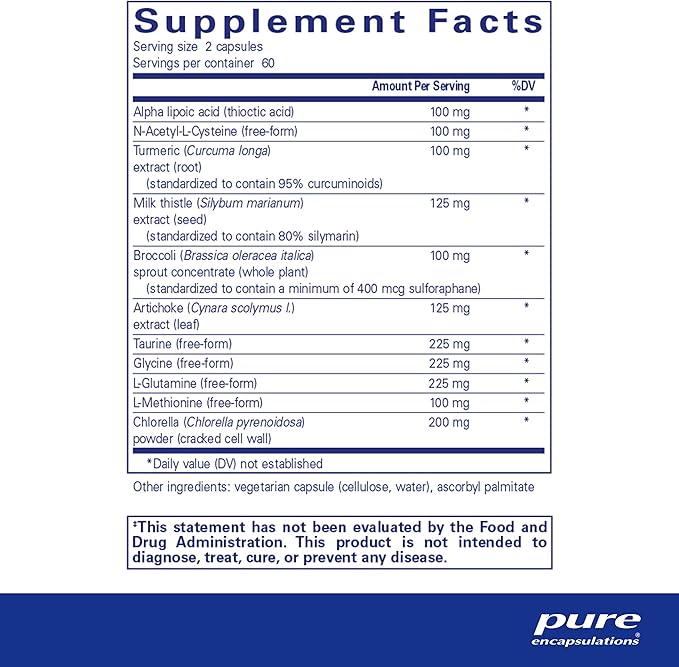 Pure Encapsulations Liver-G.I. Detox - Liver Cleanser & GI Detox* - with Alpha Lipoic Acid & Curcumin Extract - Gluten Free & Non-GMO - 120 Capsules-SeraviaPure