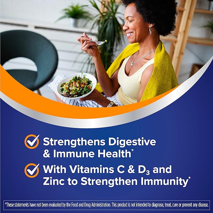 Florastor Select Immunity Boost Daily Probiotic & Immune Support Supplement for Women and Men, Saccharomyces Boulardii CNCM I-745 Plus Zinc, Vitamin C & D3 (30 Capsules)-SeraviaPure