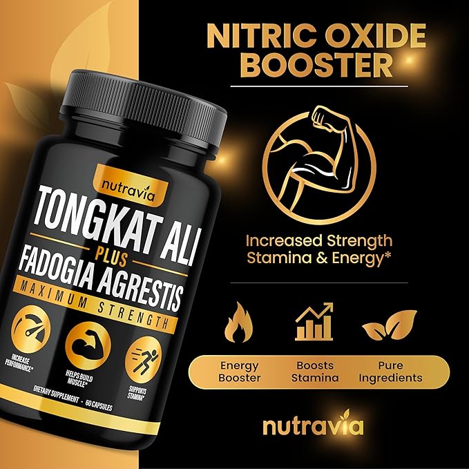(2 Pack) Tongkat Ali Fadogia Agrestis for Men Supplement, Male Nitric Oxide Booster Longjack Tongkat Ali Extract Powder Vitamins Test Pump Flow Performance Blend Tongkat-Ali for Women (120 Capsules)-SeraviaPure