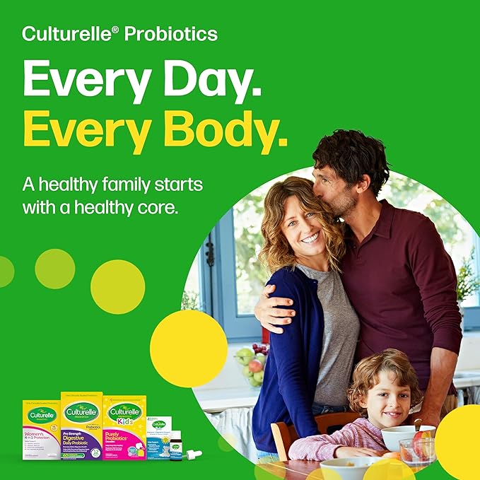 Culturelle Bloating & Gas Defense, Digestive Enzymes & Probiotics for Digestive Health, 30 Capsules, Supports Occasional Indigestion & Discomfort-SeraviaPure