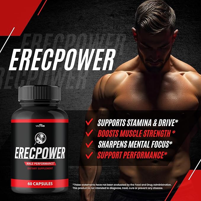 Erecpower for Men Capsules - Erecpower Pills Advanced Formula - Maximum Strength, ErecPower for Men Supplement Erec Power 60 Capsules, Erec Power Vitamin Pills Reviews (2 Pack)-SeraviaPure