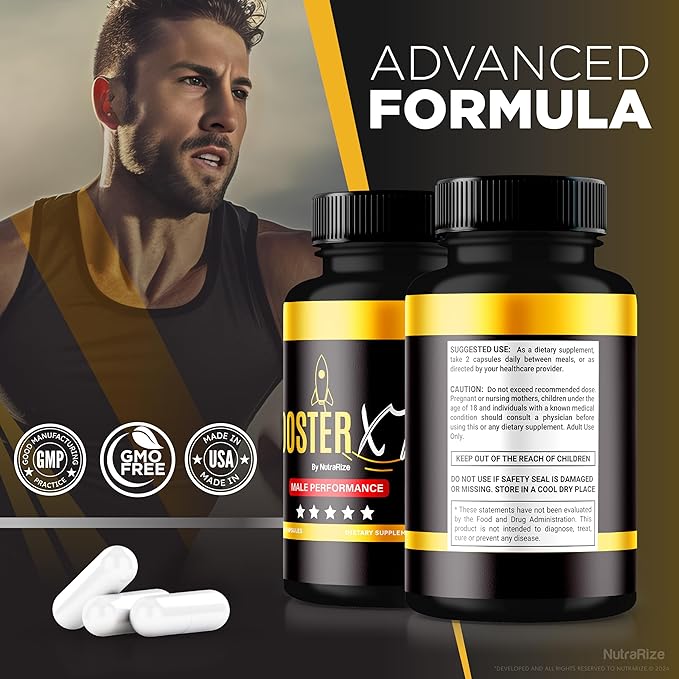 (2 Pack) Booster XT For Men, Booster XT Male Enhancing Capsules, Premium Formula To Support Daily Energy & Peak Performance, Multivitamin Pills For Overall Health, BoosterXT Reviews (120 Capsules)-SeraviaPure