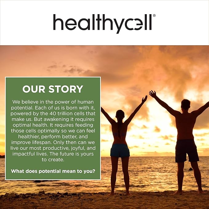 Healthycell AM PM, Natural AntiAging Multivitamin for Men, Women, Supports Cell Health, Stem Cells, Energy, Sleep, with Vegetarian Whole Food Vitamins, Antioxidants, Probiotics (30 Servings)-SeraviaPure