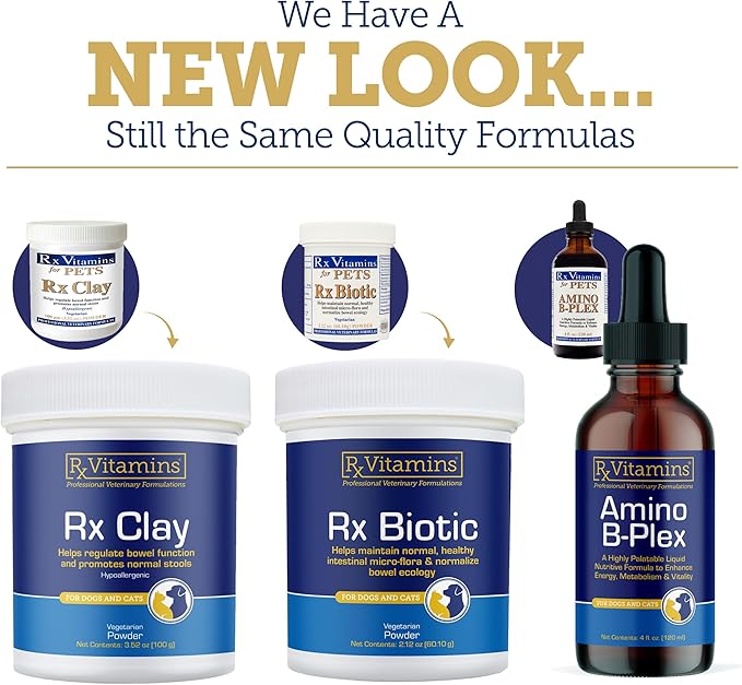 Rx Vitamins Rx Biotic - Probiotic Powder for Dogs and Cats - Cat Digestive Support & Probiotic for Dogs Gut Health - Cat Probiotics for Indoor Cats - Dog Probiotics for Digestive Health - 2.12oz-SeraviaPure