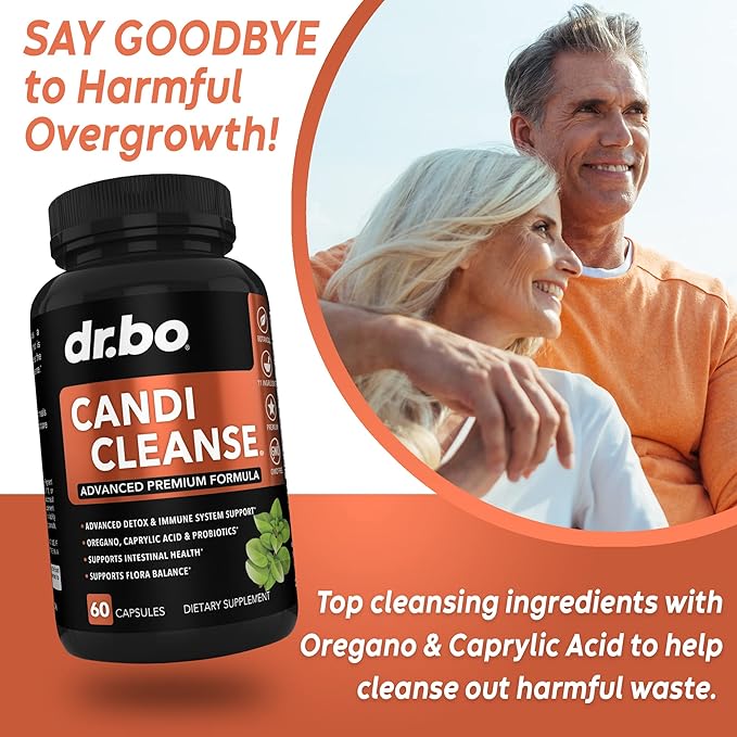 Candi Cleanse Support Supplement Pills - Anti Overgrowth Supplements for Women & Men - Extra Strength Balance Control Probiotic Complex Cleanser - Natural Oral Herbal Oregano & Caprylic Acid Capsules-SeraviaPure