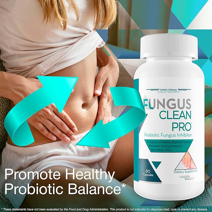 Fungus Clean Pro - Probiotic Fungus Inhibitor - Fight off fungus from the inside out with this powerful fungus defense probiotic - By Fungis Toenail Fungus Treatment - Protect your body from fungus-SeraviaPure