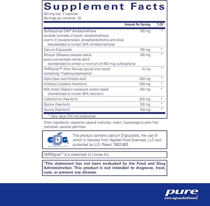 Pure Encapsulations DIM Detox | Supplement Support for Detoxification and Cellular Health* | 60 Capsules-SeraviaPure
