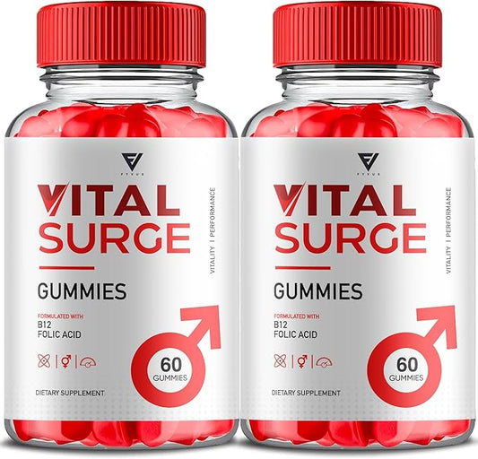 (2 Pack) Vital Surge Gummies, Vital Surge Gummies Max Strength Vitamin Support Supplement, VitalSurge Advanced Health Wellness Support Formula Gummies (120 Gummies)-SeraviaPure