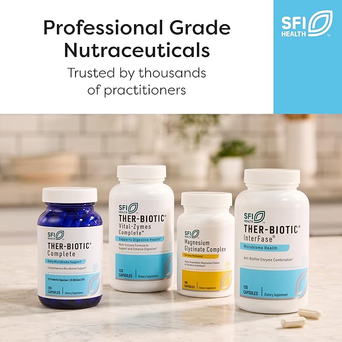 Klaire Labs SFI Health Ther-Biotic Complete Probiotic Powder - 100 Billion CFU - Men's and Women's Probiotics for Digestive Health & Immune Support - Dairy-Free, Hypoallergenic (60 Servings, 64g)